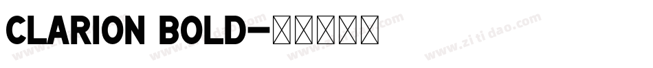 Clarion Bold字体转换